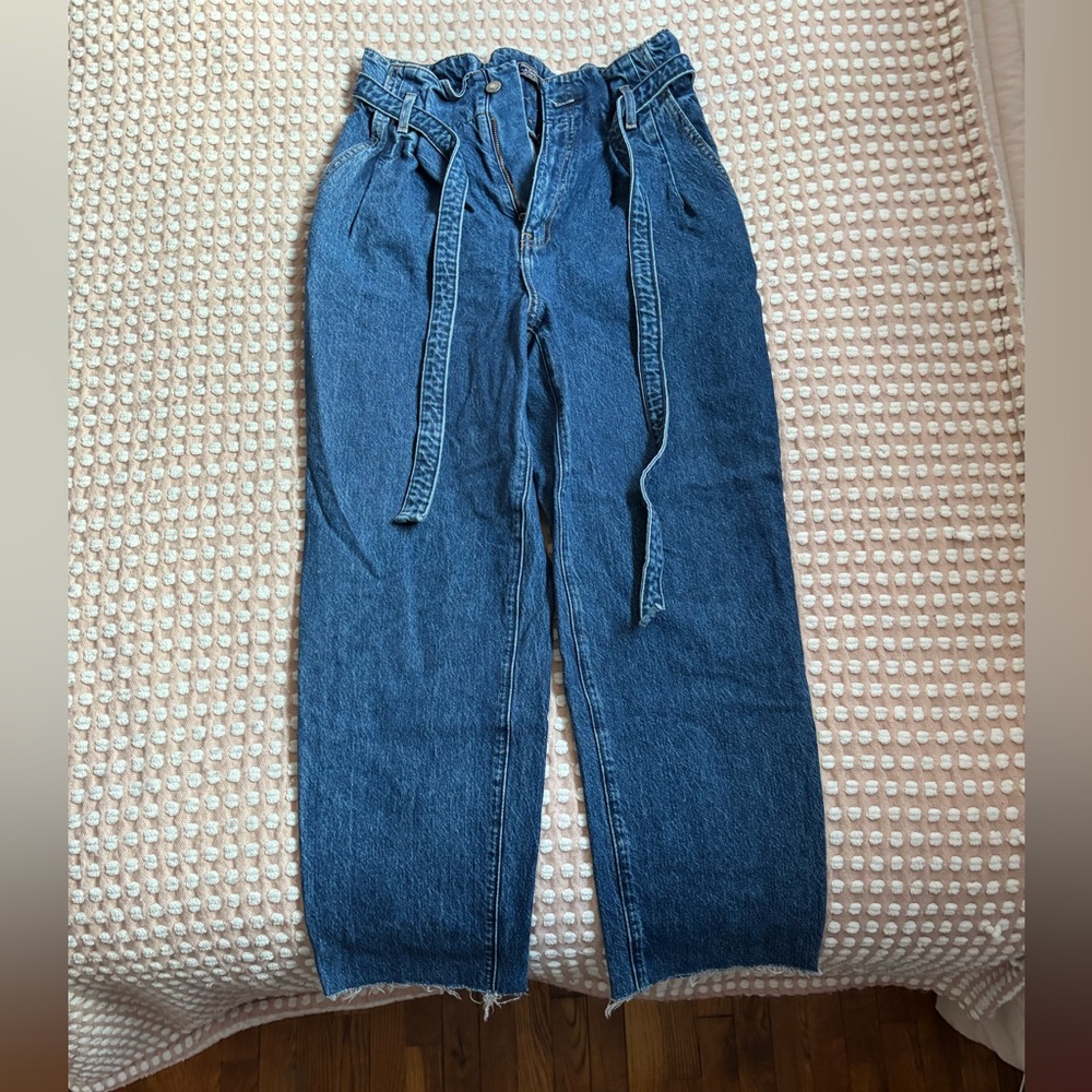 Abercrombie & Fitch High Rise Blue Mom Jeans